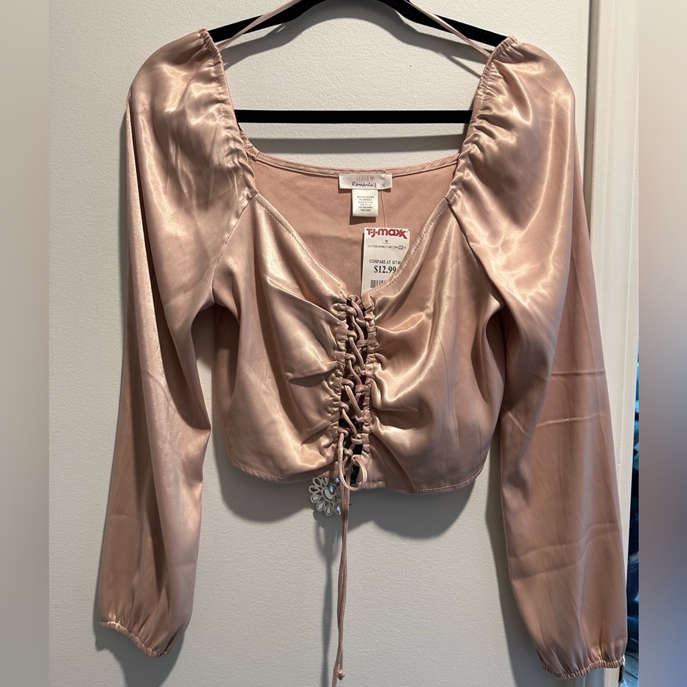 Pink Satin Blouse